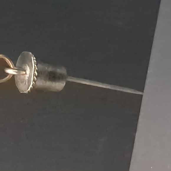 Vintage Tibetan Silver Metal Pendant Snuff Necklace with Red/Turquoise Accents. - Picture 6 of 11